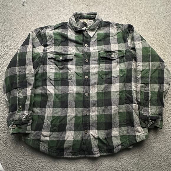 Duluth Trading Flapjack Fleece Lined Flannel Shirt Mens XL Jac Long Sleeve Snap - Picture 1 of 11